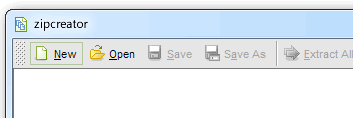 New button in the zipcreator toolbar